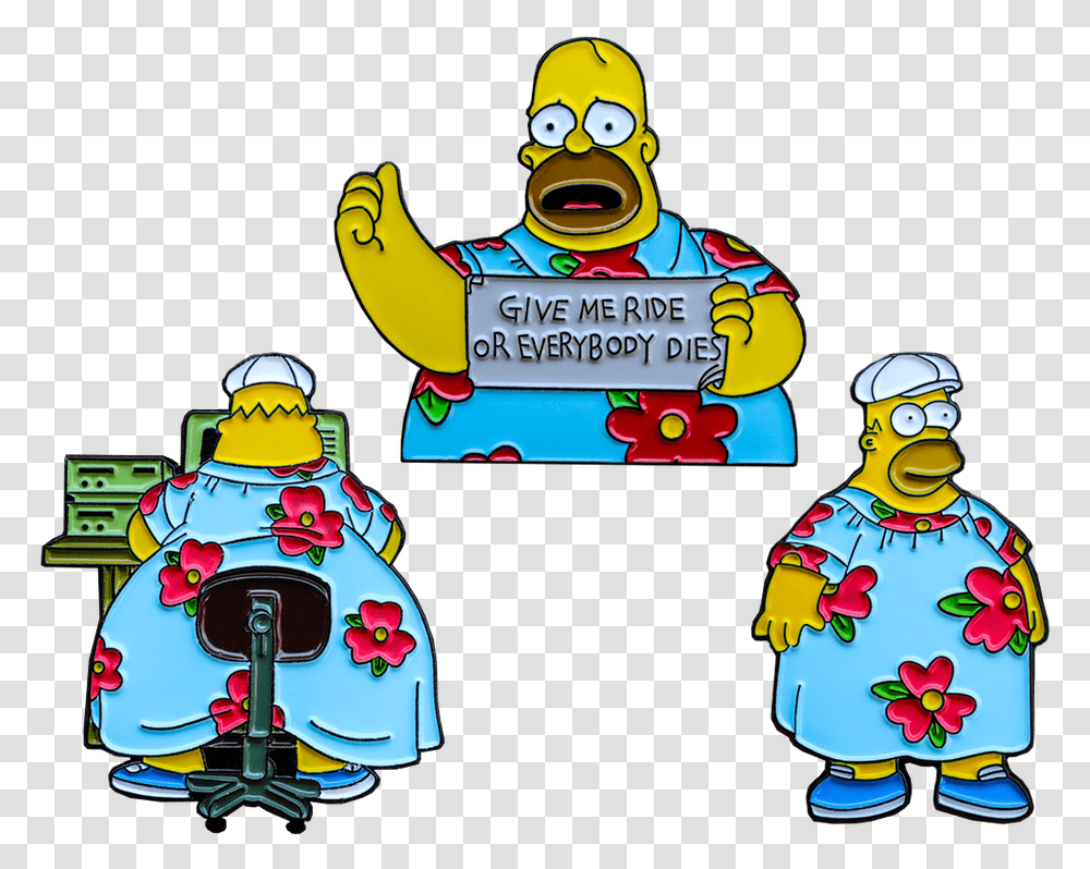 Yyy King Size Homer Pin Set Homer Simpson Moo Moo, Robot, Toy Transparent Png