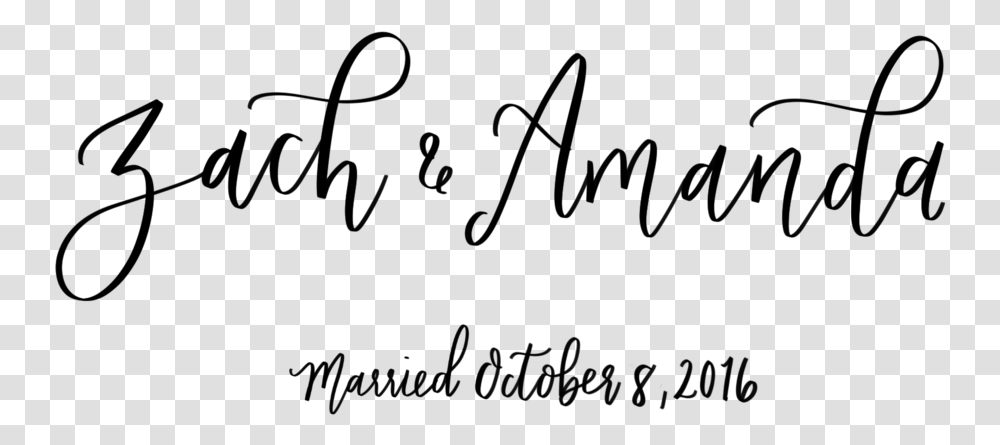Zach Amp Amanda Married Copy Zach Calligraphy, Gray, World Of Warcraft Transparent Png