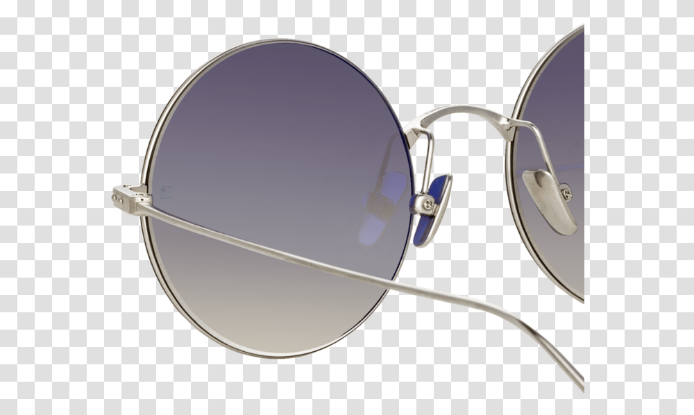 Zaha Round Sunglasses In White Gold Reflection, Accessories, Accessory Transparent Png
