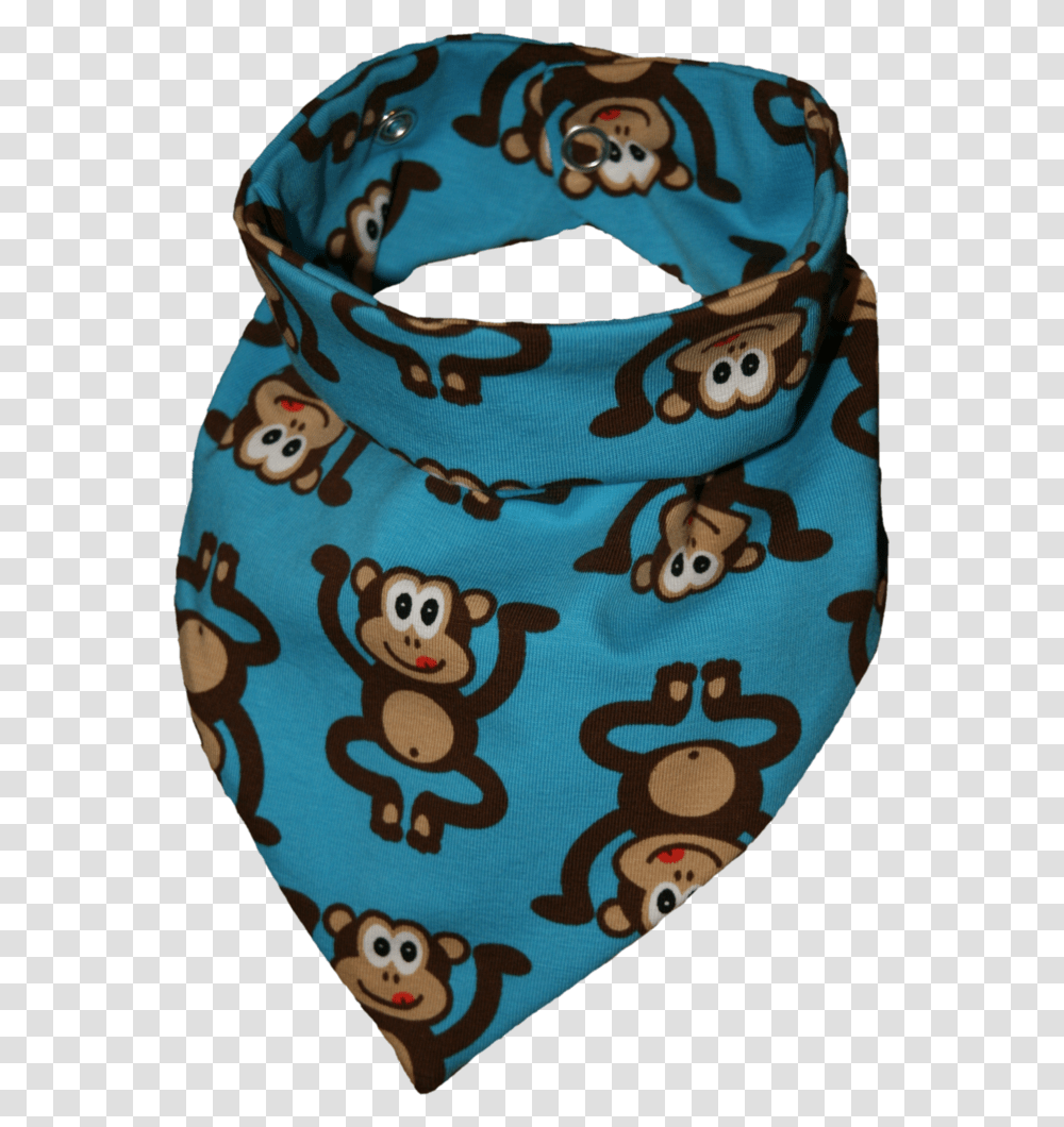 Zahntuch Tooth Bandana Monkeys Blue, Apparel, Birthday Cake, Dessert Transparent Png