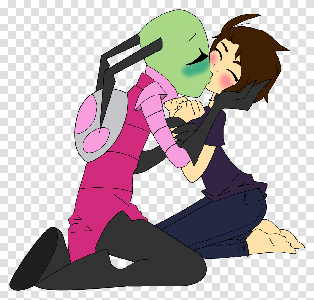 Zahr Kiss Cartoon, Person, Kneeling, Sitting, Female Transparent Png