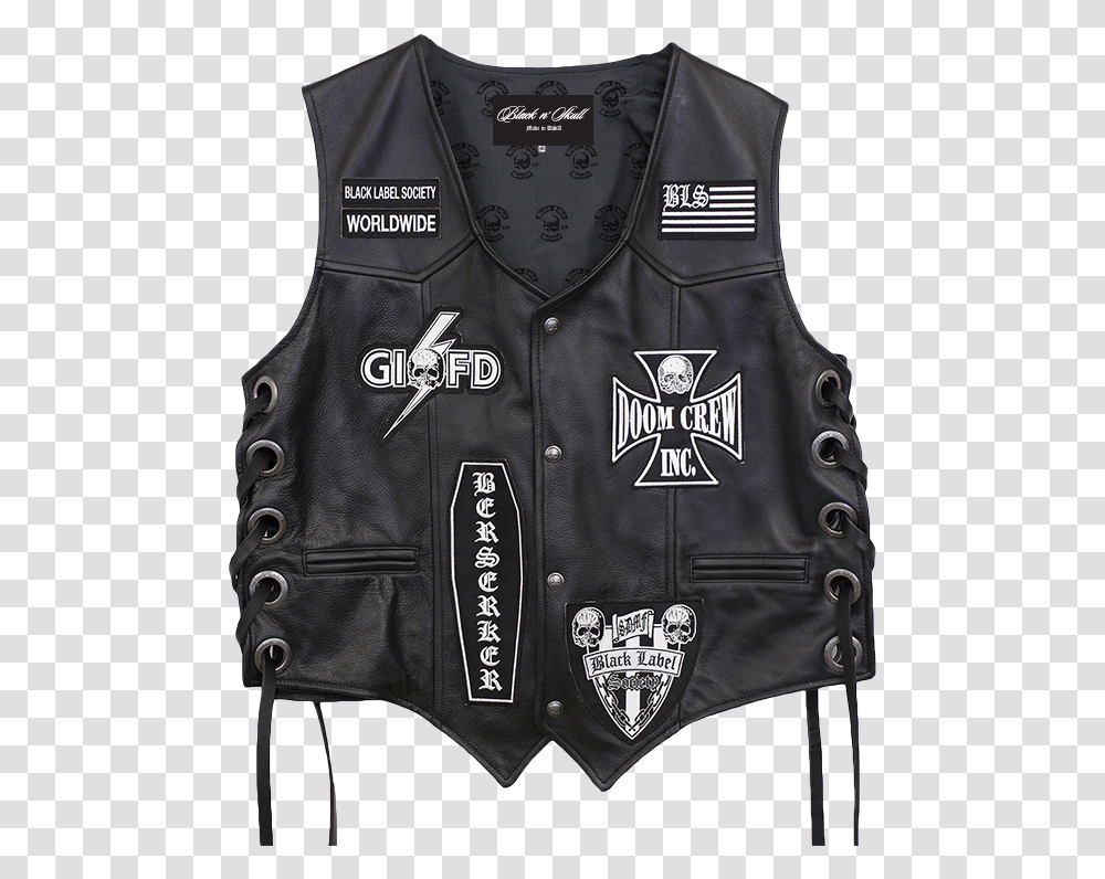 Zakk Wylde Leather Vest, Apparel, Lifejacket Transparent Png
