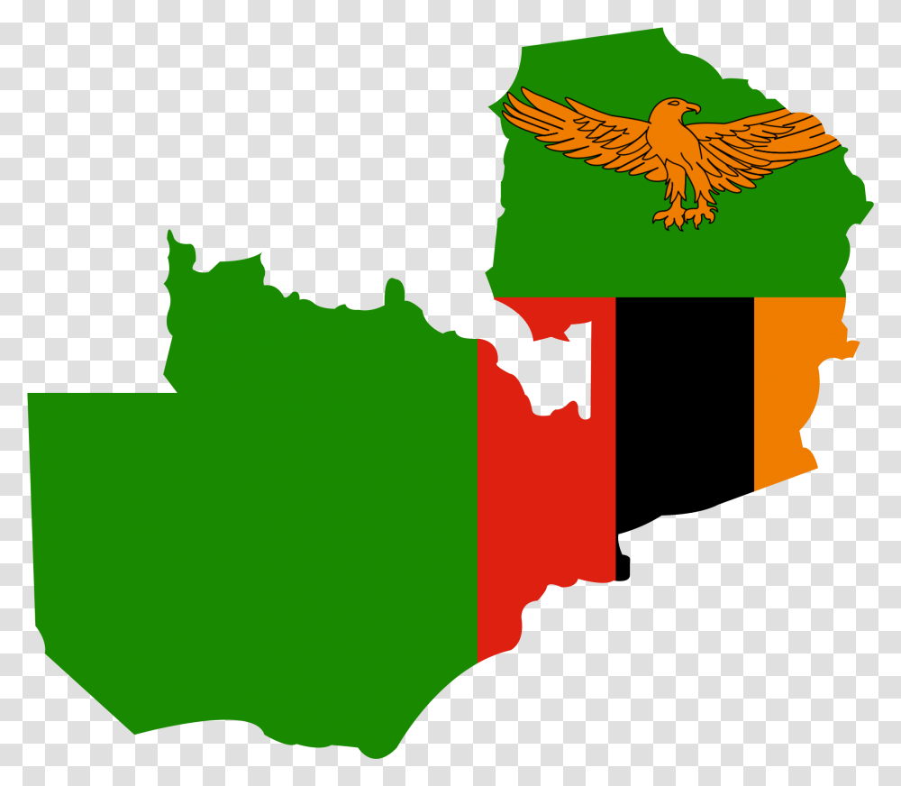 Zambia Flag And Map, Bird, Animal Transparent Png