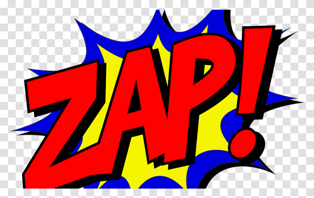 Zap Comic Clipart Superhero Comic Book Writing, Lighting Transparent Png