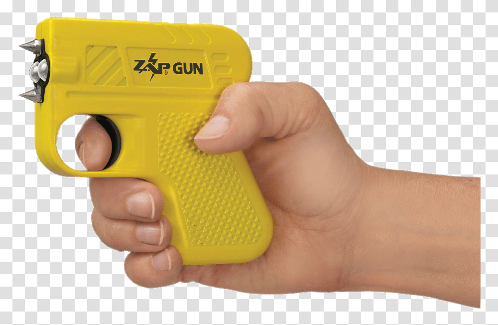 Zap Gun Stun Gun In Hand Zap Gun, Person, Human, Toy, Water Gun Transparent Png