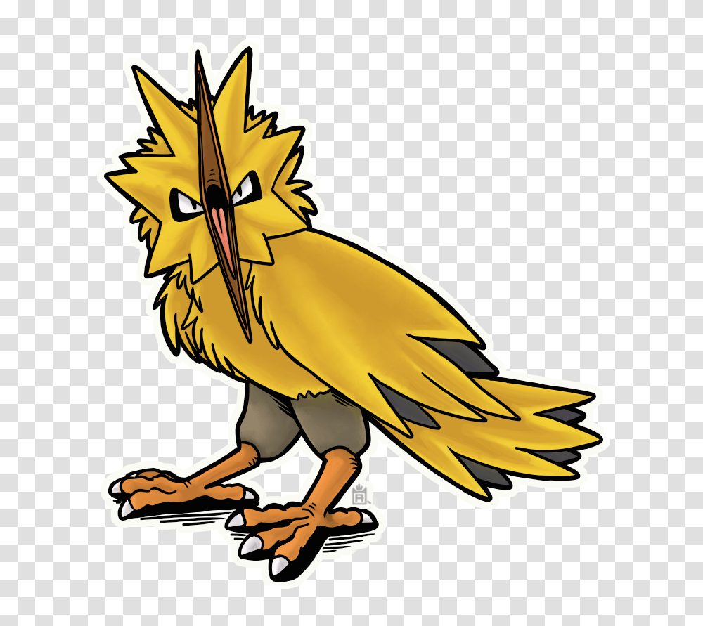 Zapdos Goes, Vulture, Bird, Animal, Banana Transparent Png