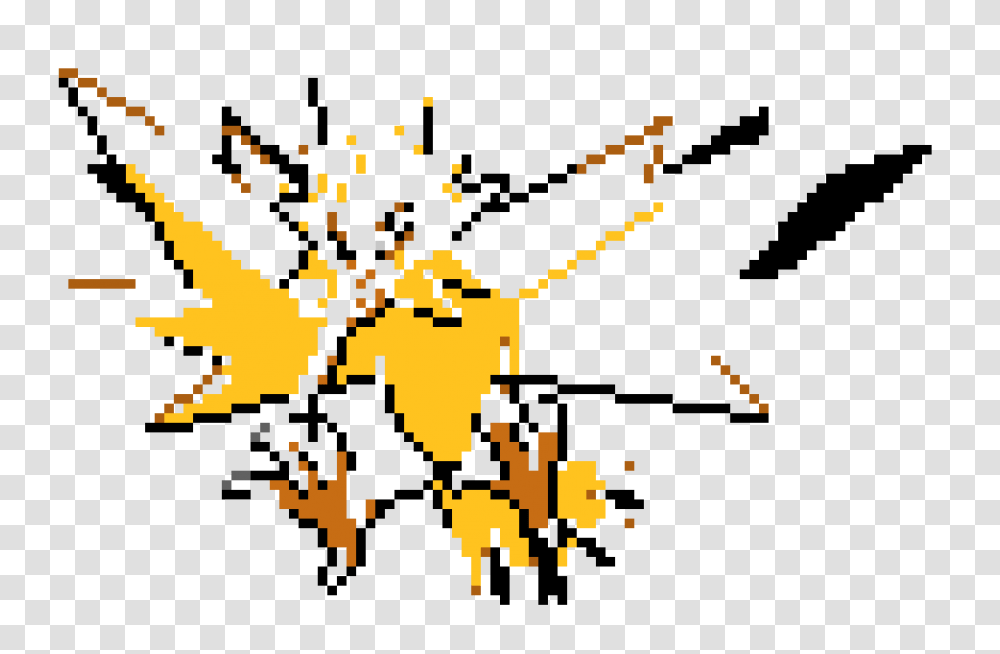 Zapdos Pixel Art Pixel Art Maker, Pac Man, Paper, Poster Transparent Png