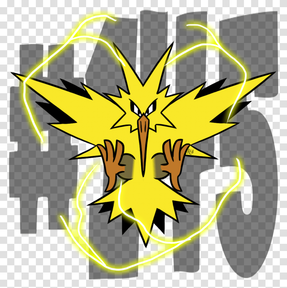 Zapdos Pokemon Pokemonaday Artists Thunderbird Pokemon Logo, Symbol, Dynamite, Bomb, Weapon Transparent Png
