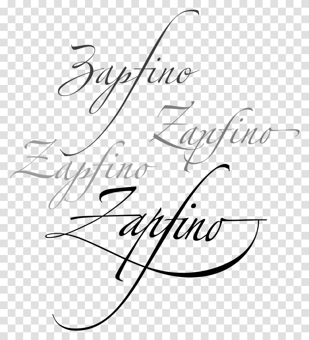 Zapfino Font, Calligraphy, Handwriting, Letter Transparent Png