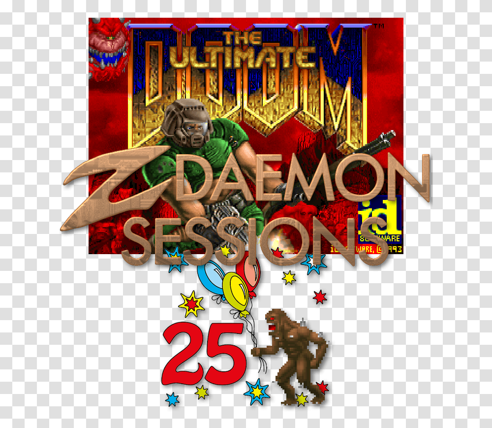 Zds Doom 25y Doom Title Screen, Advertisement, Poster, Flyer, Paper Transparent Png