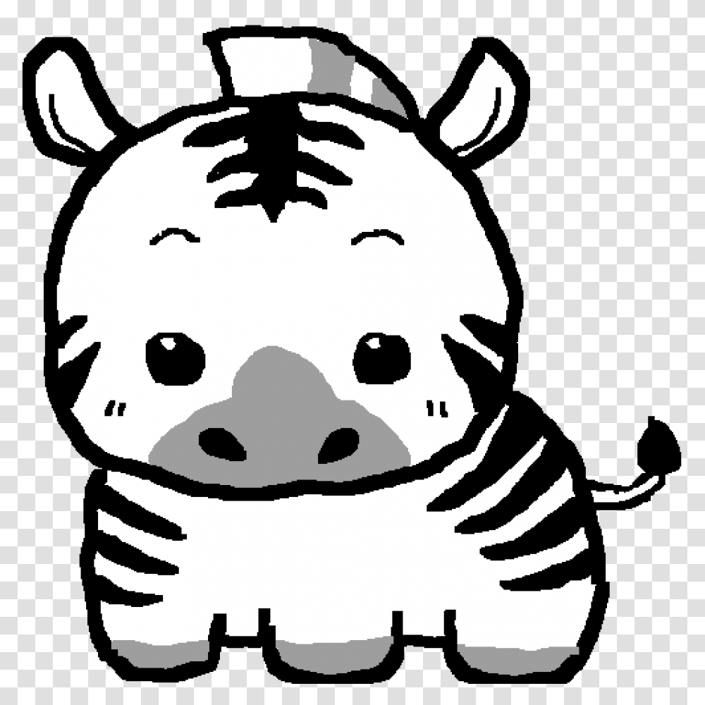 Zebra Cartoon Cute Simple Zebra, Stencil, Label, Doodle Transparent Png
