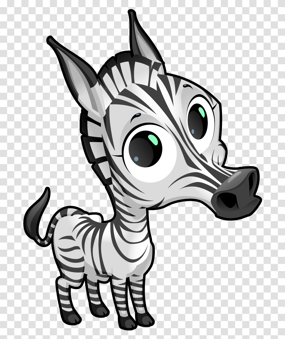 Zebra Cartoon Drawing Illustration Clipart Download Zebra Cartoon, Animal, Bird, Dodo, Wildlife Transparent Png
