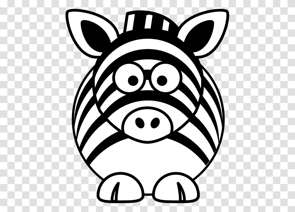 Zebra Clipart Black And White, Stencil Transparent Png