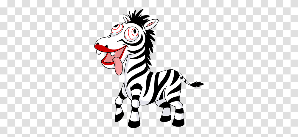 Zebra Clipart Zany, Wildlife, Mammal, Animal, Stencil Transparent Png