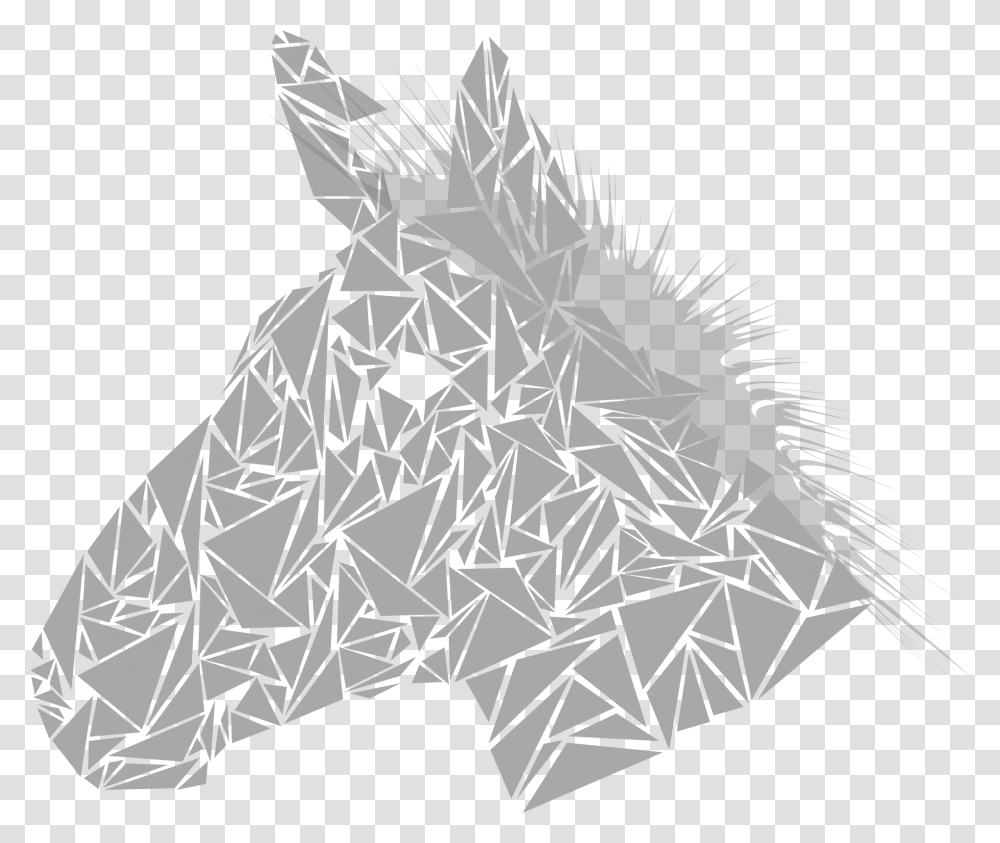 Zebra Equine Head Triangle Vector Drawing Free Image Horse, Art, Doodle, Star Symbol, Architecture Transparent Png