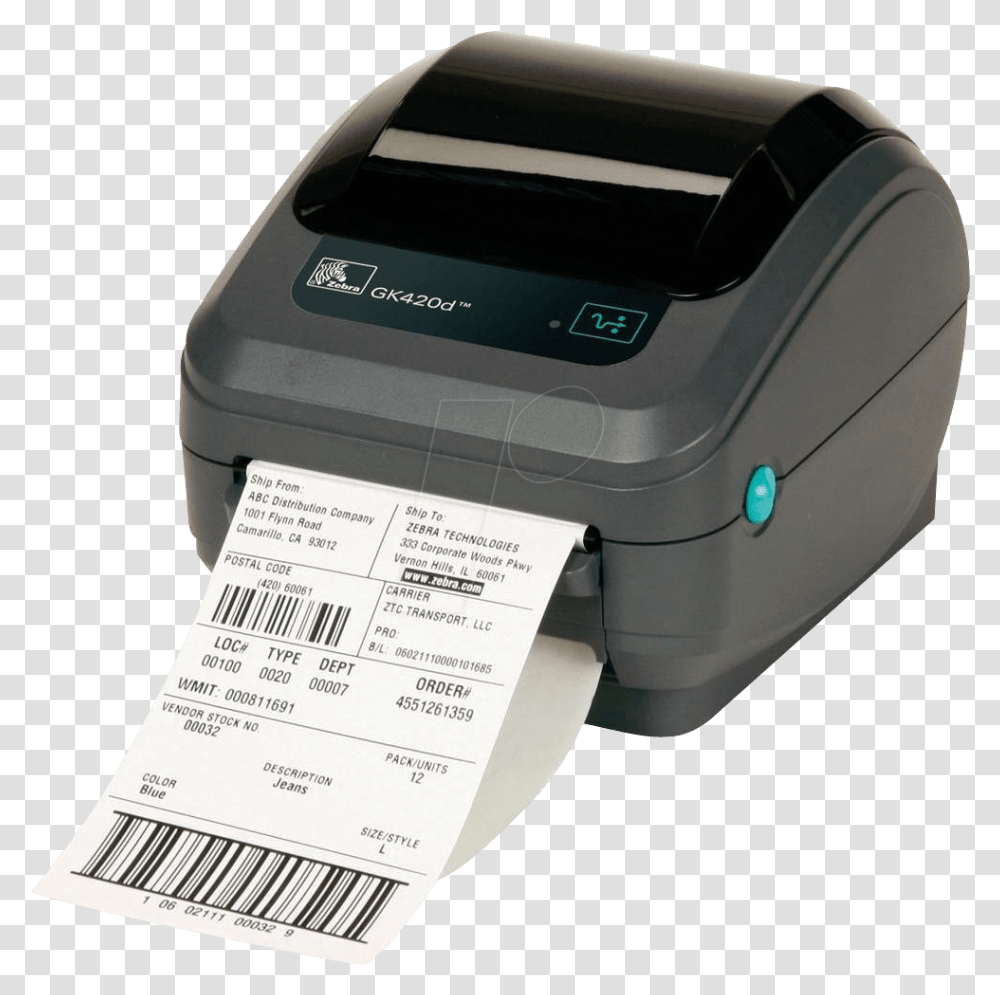 Zebra Gk420d Printer, Machine, Helmet, Apparel Transparent Png
