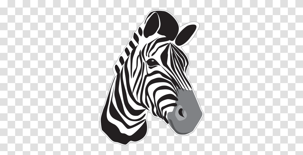 Zebra Head, Stencil, Wildlife, Mammal, Animal Transparent Png