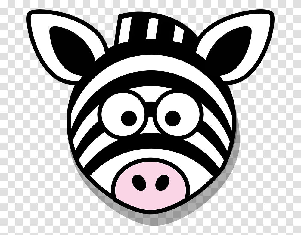 Zebra Head Stupid Cartoon Zebra Clipart, Pig, Mammal, Animal, Piggy Bank Transparent Png