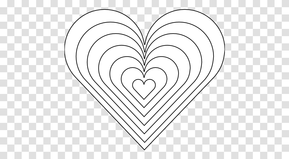 Zebra Heart Plain Black White Line Art Tattoo Heart Transparent Png