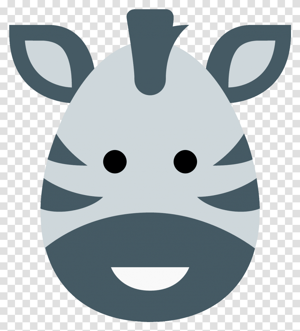 Zebra Icon In Flat Style Zebra Clipart Face, Stencil, Mammal, Animal, Snowman Transparent Png
