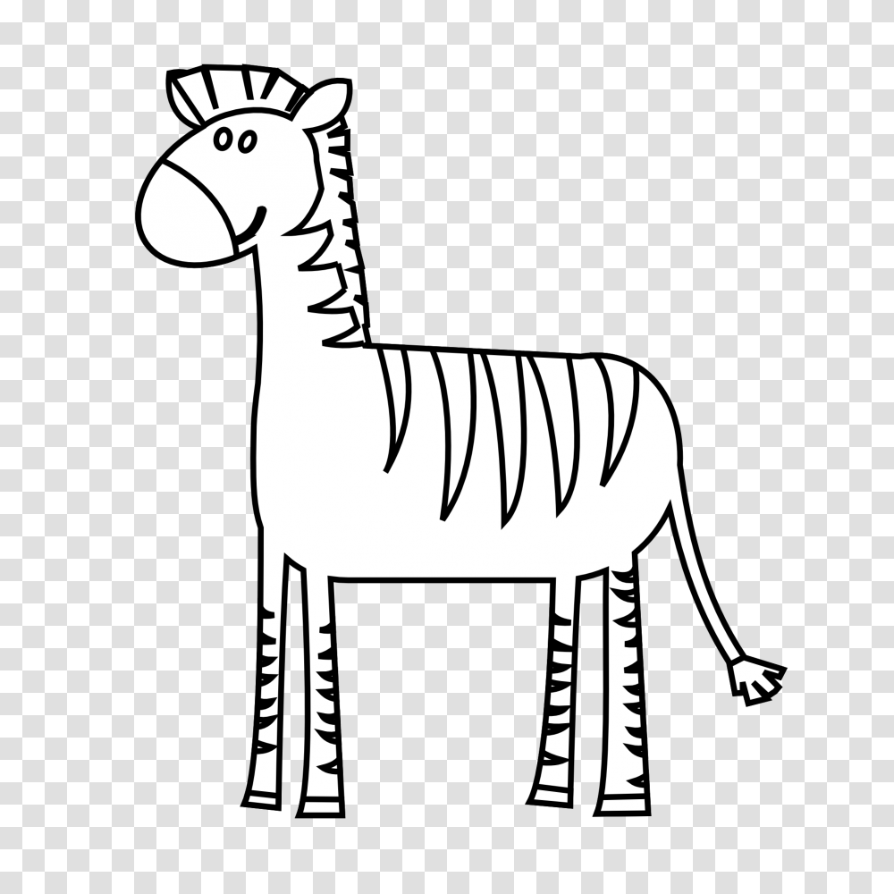 Zebra In Line Drawing, Hammer, Tool, Mammal, Animal Transparent Png