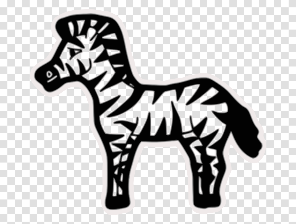Zebra Pobarvanka Zebra, Animal, Mammal, Stencil, Horse Transparent Png