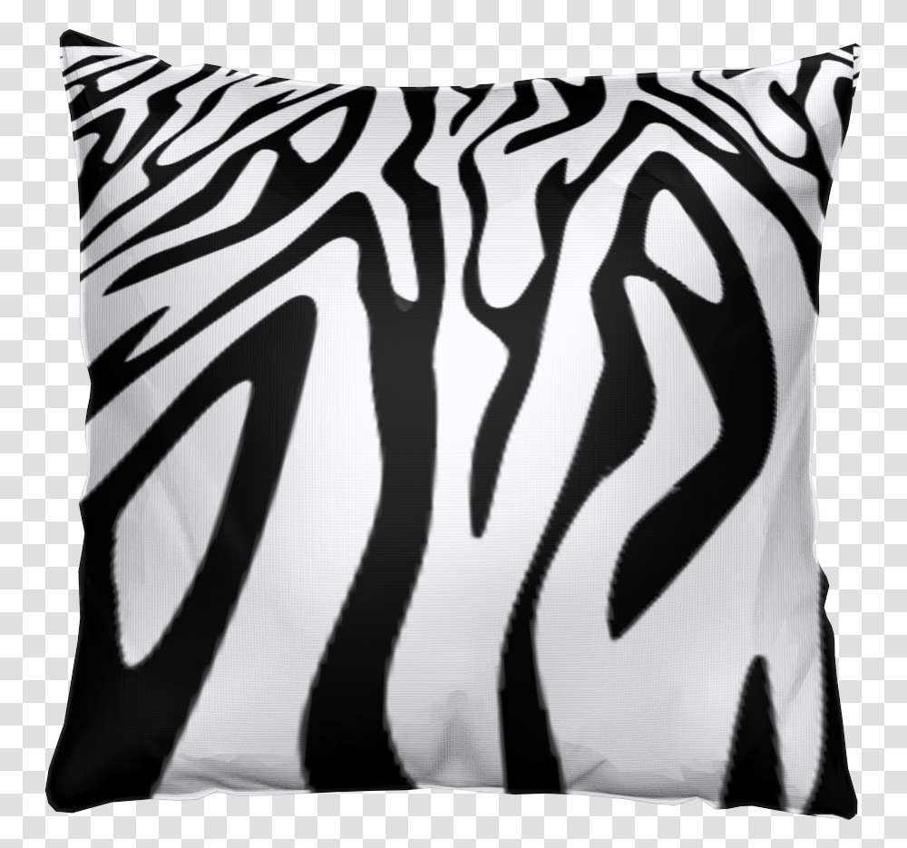 Zebra Print Cushion Cover, Pillow, Wildlife, Mammal, Animal Transparent Png