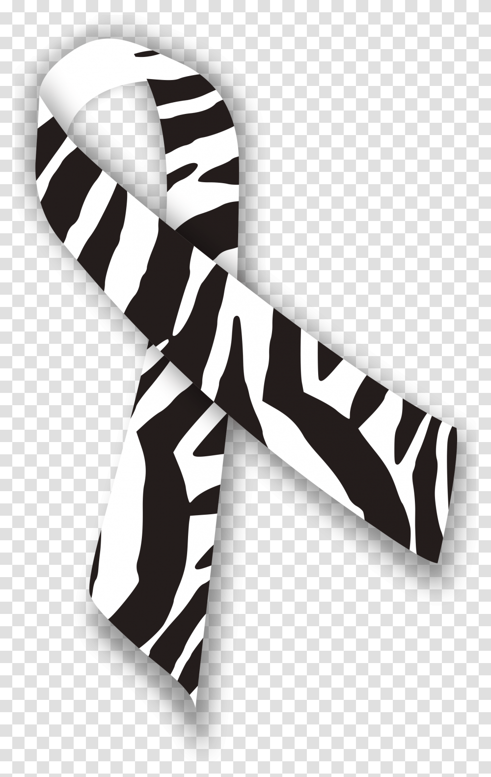 Zebra Ribbon Carcinoid Cancer Awareness Ribbon, Tie, Accessories, Accessory, Clothing Transparent Png