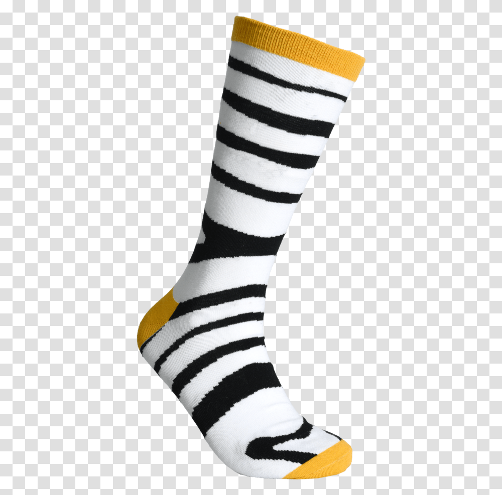 Zebra Stripe Sock Sock, Apparel, Shoe, Footwear Transparent Png
