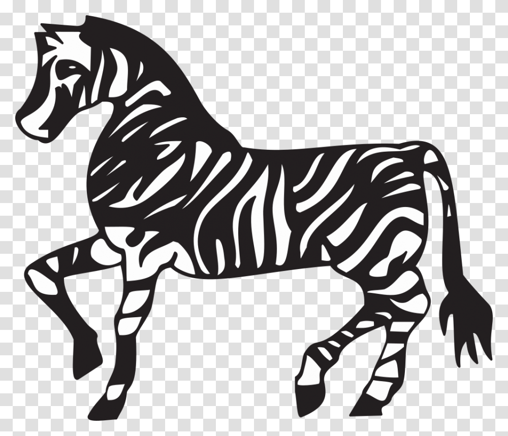 Zebra Zebra Running Clipart, Mammal, Animal, Wildlife, Stencil Transparent Png