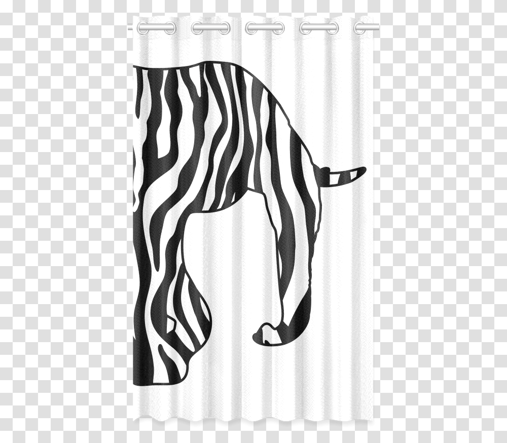 Zebraphant Elephant With Zebra Stripes Black White Zebra, Pattern, Stencil Transparent Png