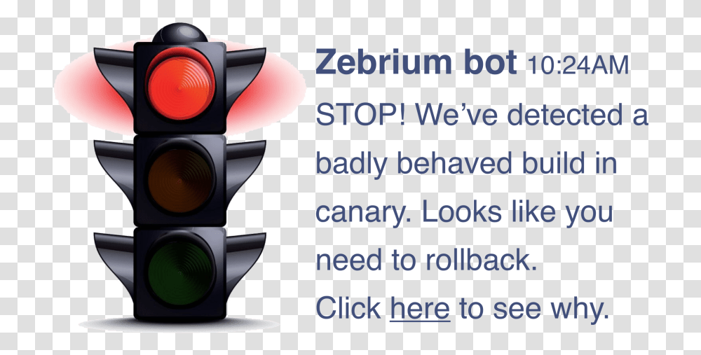 Zebrium Is A Red Light That Stops Badly Behaved Builds Quotes, Traffic Light Transparent Png