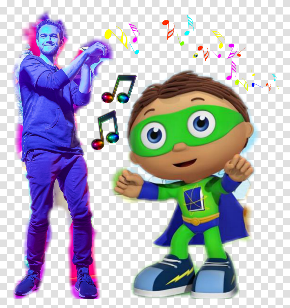 Zedd And Super Why Are The Part Of Rainbowpowersparkles Cartoon, Person, Human, Paper Transparent Png