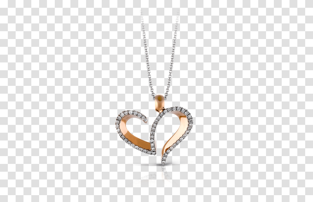 Zeghani 14k Rose Amp White Gold Heart Shaped Diamond Locket, Pendant, Gemstone, Jewelry, Accessories Transparent Png
