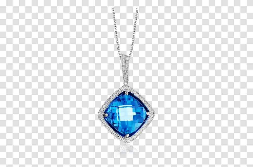 Zeghani White Gold Halo Bail Blue Topaz Pendant, Accessories, Accessory, Gemstone, Jewelry Transparent Png