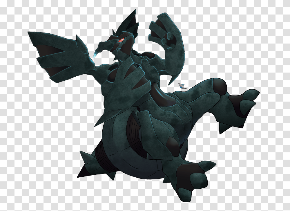 Zekrom Legend Art, Dragon, Statue, Sculpture Transparent Png