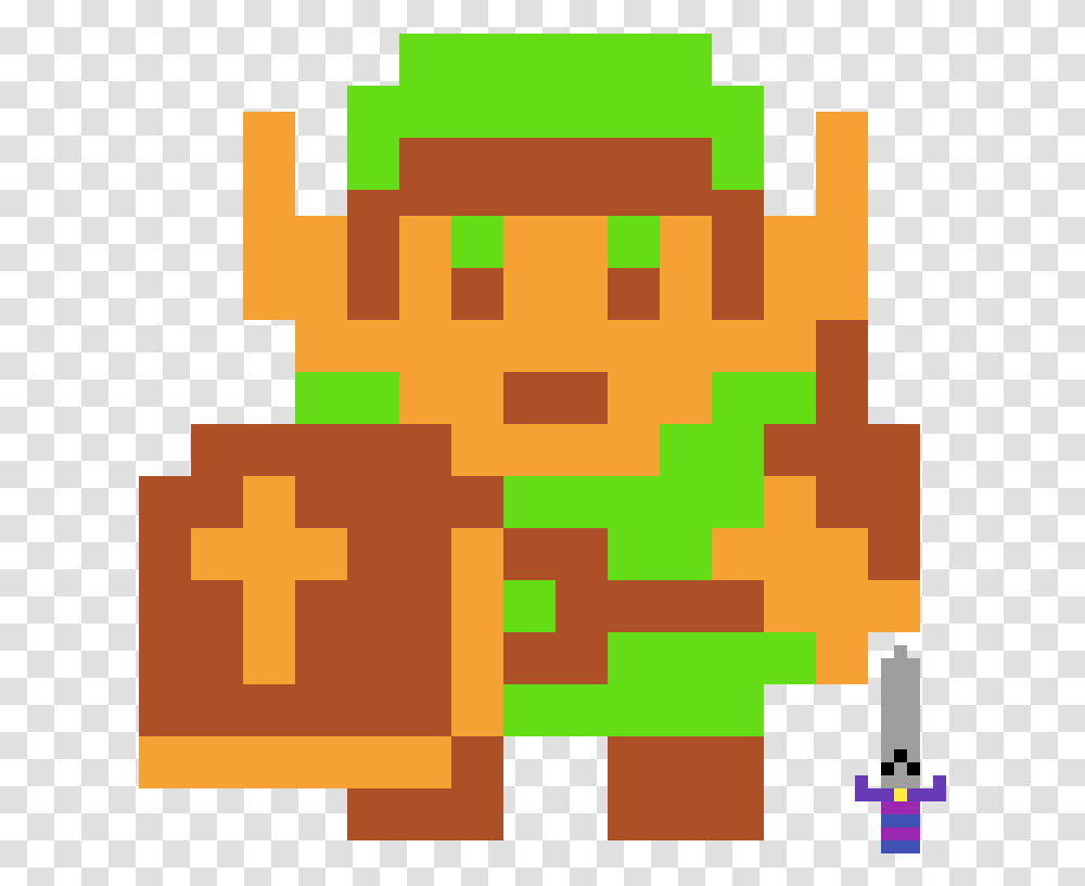 Zelda 8 Bit Link, Rug, Pac Man Transparent Png