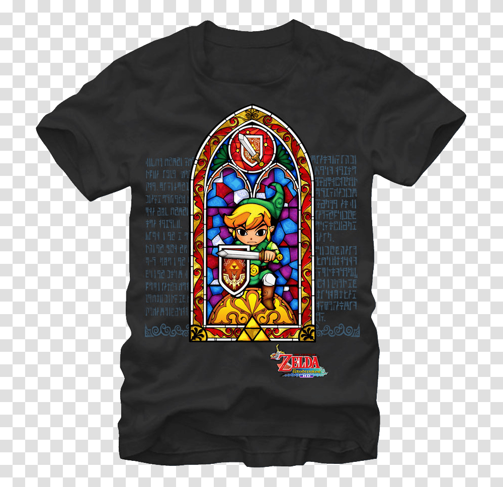 Zelda Heart Stained Glass Zelda Shirts, Apparel, T-Shirt Transparent Png