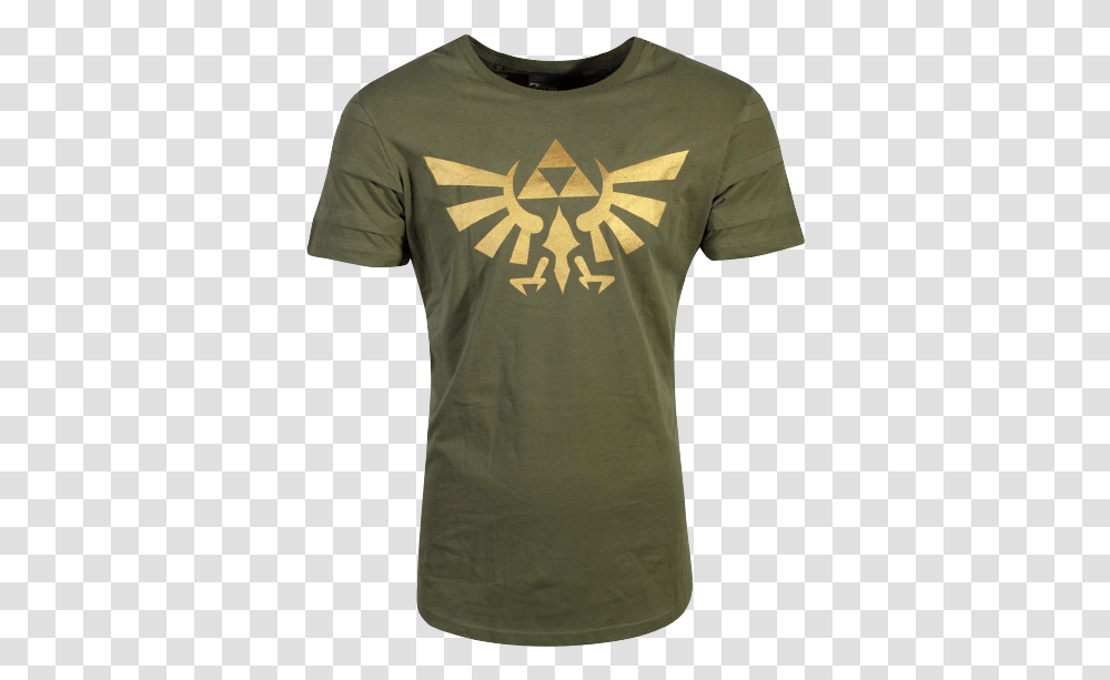 Zelda Hyrule Crest Green T Shirt Legend Of Zelda, Apparel, T-Shirt, Jersey Transparent Png