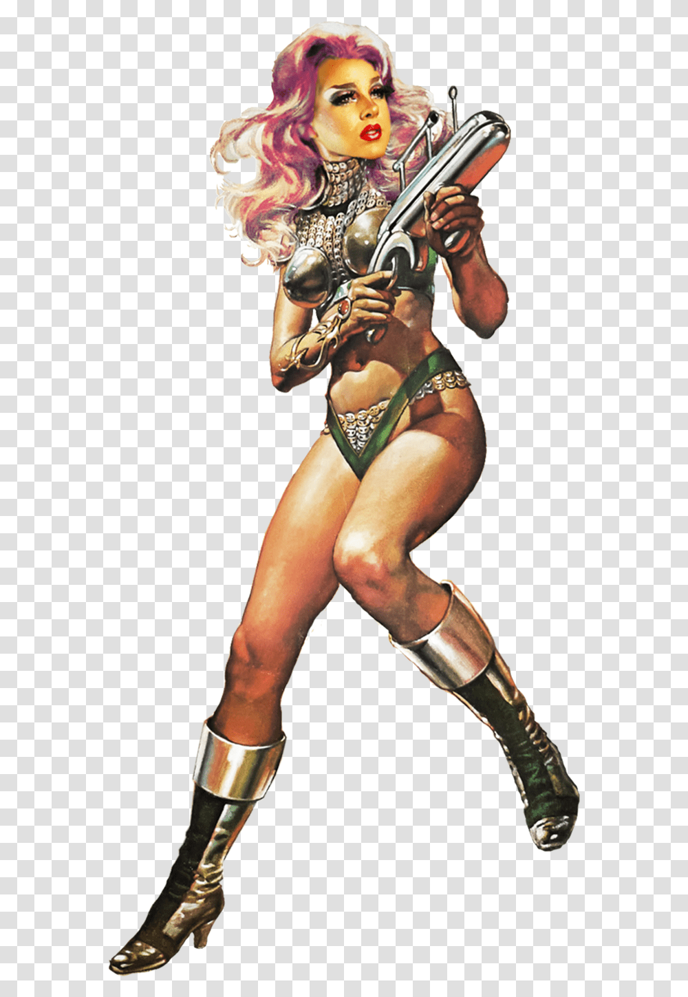 Zelda Moon Barbarella Movie Poster, Skin, Clothing, Person, Footwear Transparent Png