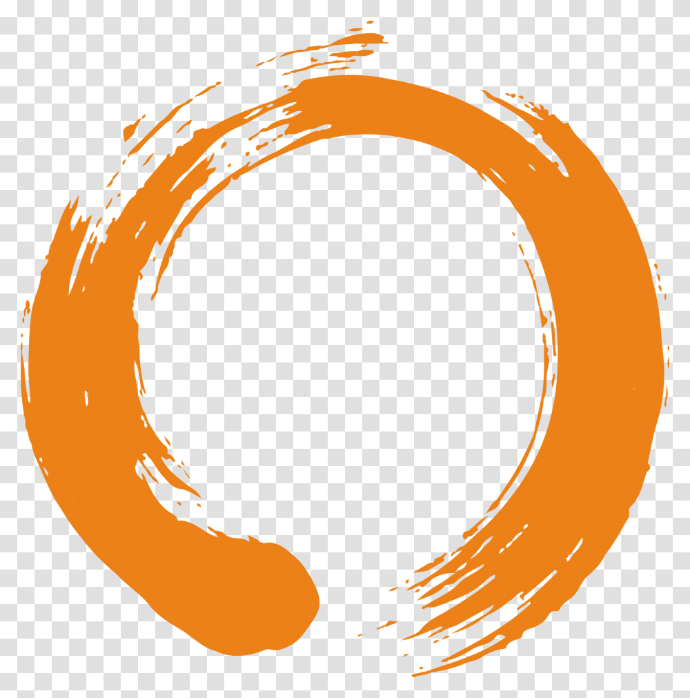 Zen Circle Clipart Download Orange Zen Circle Background, Wreath Transparent Png