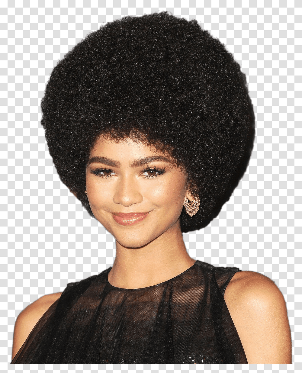 Zendaya Afro Hairstyle Afro Zendaya Natural Hair, Person, Human, Face Transparent Png