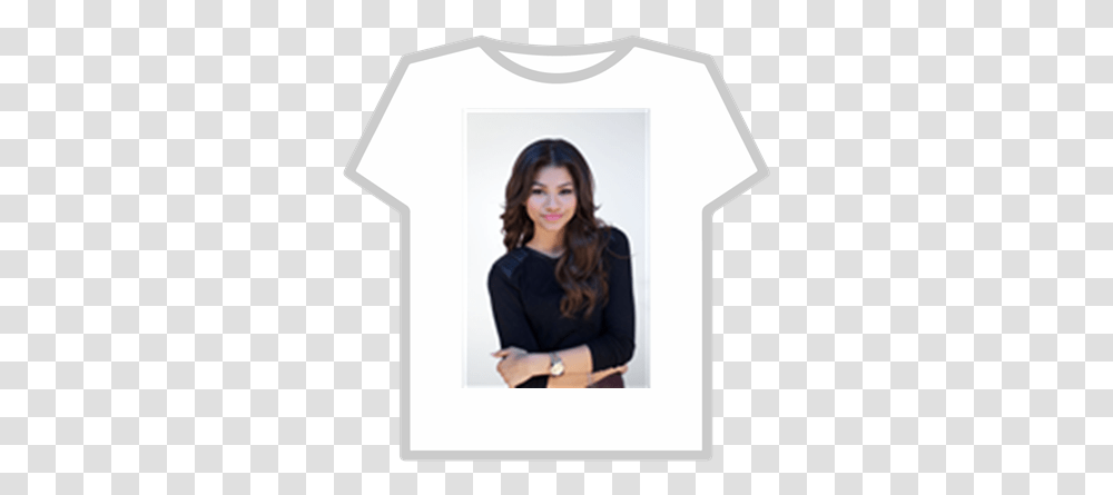 Zendaya Coleman Fan Roblox Zzendaya With Black Hair, Clothing, Person, Sleeve, Female Transparent Png