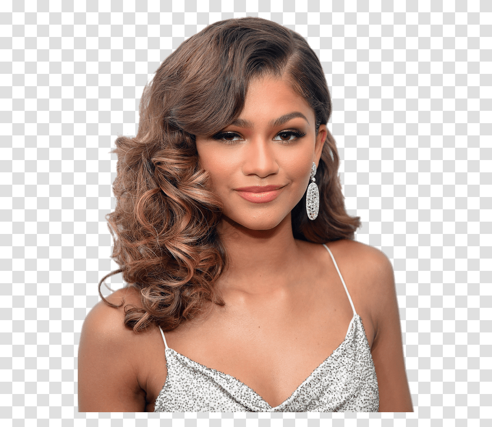 Zendaya Glamourous Hairstyle Black Hairstyles For Prom 2018, Face, Person, Female, Portrait Transparent Png