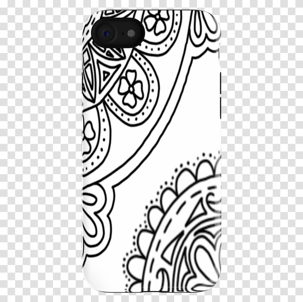 Zentangle Inspired Flower Pattern Case For Your Iphone Mobile Phone Case, Lace, Paisley, Stencil Transparent Png