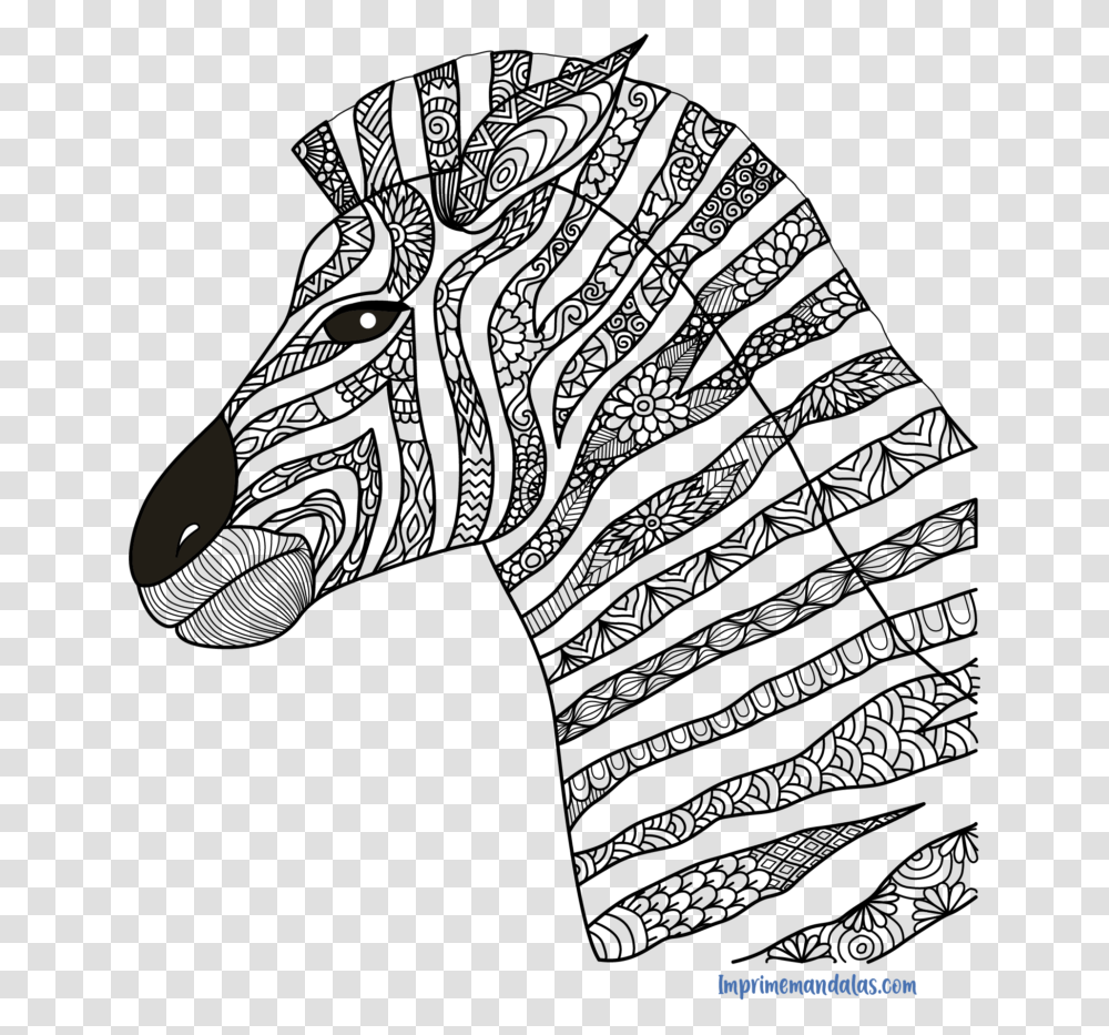 Zentangle Zebra, Nature, Outdoors, Astronomy, Outer Space Transparent Png