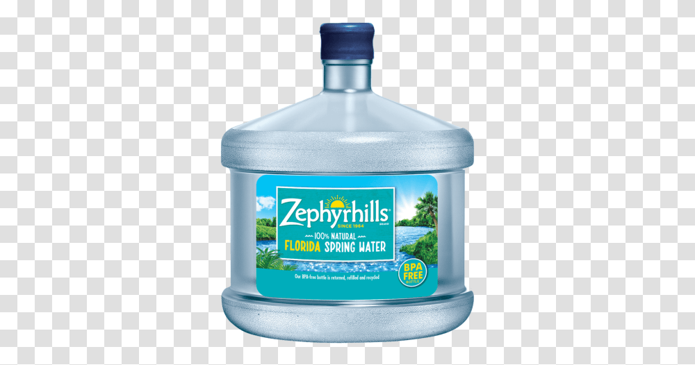 Zephyrhills Water Gallon Jug, Bottle, Mailbox, Letterbox, Beverage Transparent Png