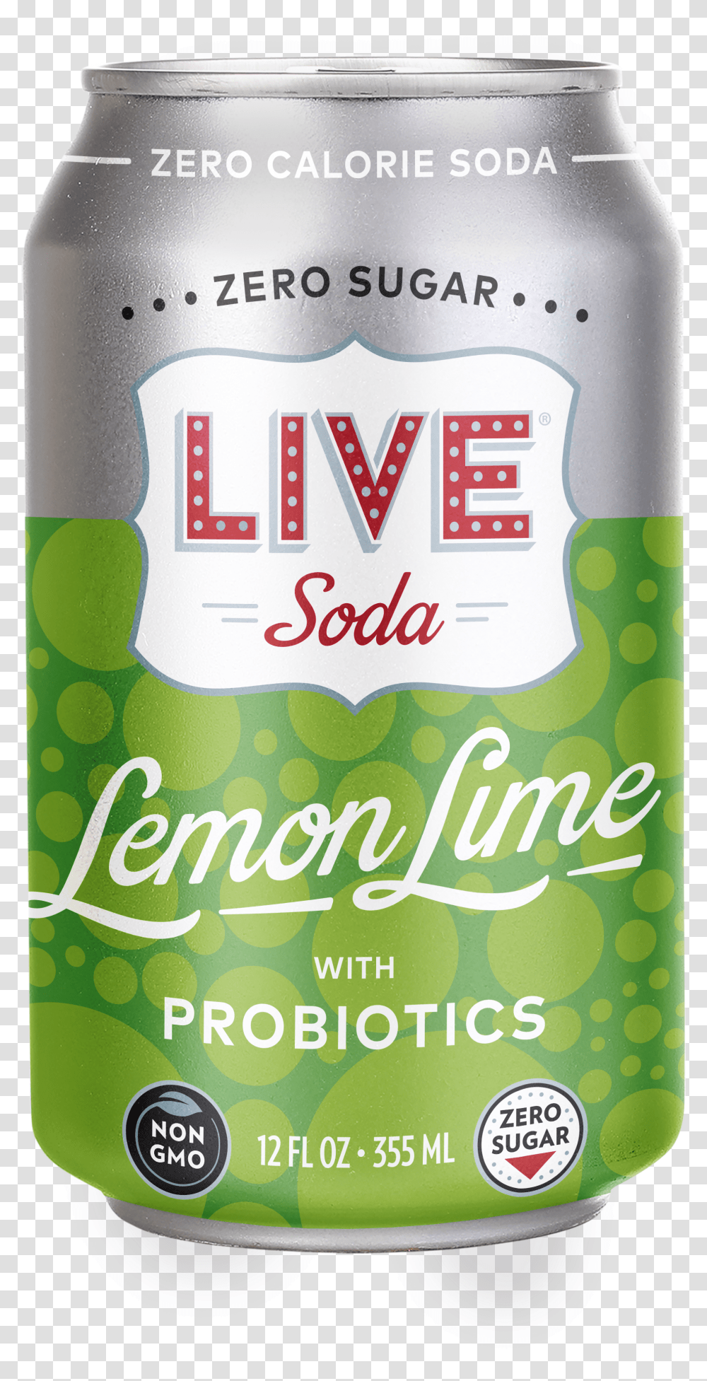 Zero Calorie Soda With Probiotics Live Soda Lemon Lime Transparent Png