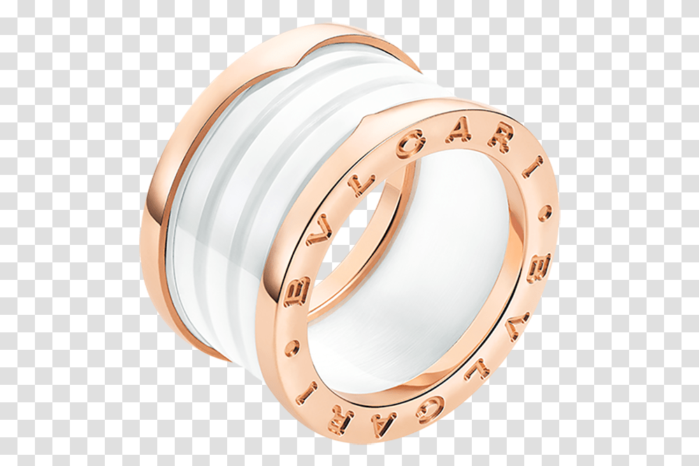 Zero K Pink Gold White Ceramic Ring Bulgari, Jewelry, Accessories, Accessory Transparent Png