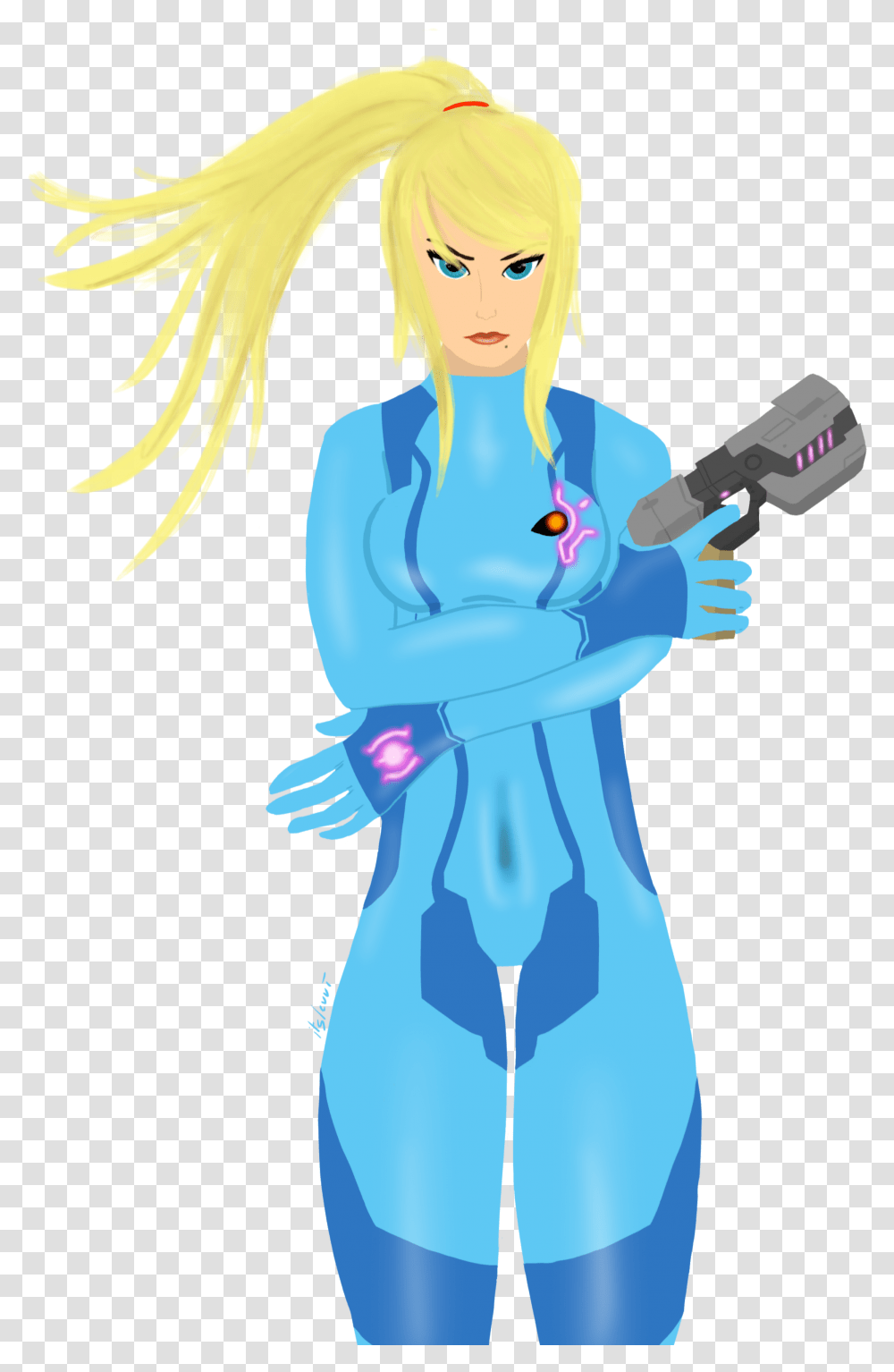 Zero Suit Samus By Itslevvi Cartoon, Person, Human, Costume, Graphics Transparent Png